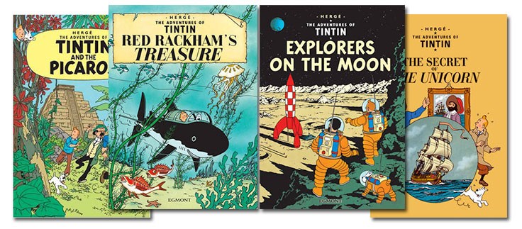 Six tintin comics